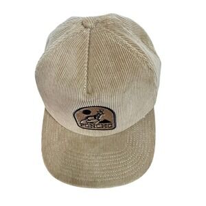 Poncho Outdoors Corduroy Tan Deer Patch Baseball‎ Cap Hat Men